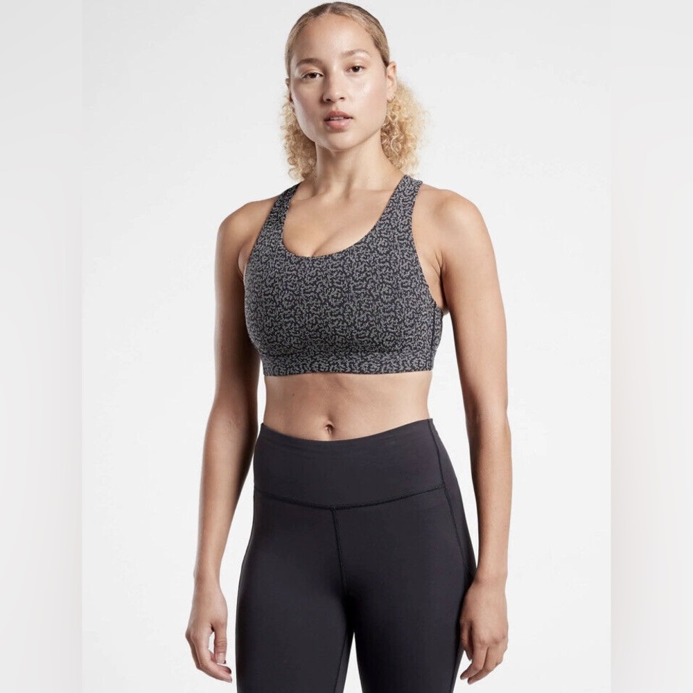Athleta  TEXTURED BRA D-DD+SOUTIEN-GORGE TEXTURE ULTIMATE BONNET D A DD+ Blk/gry